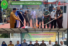 Ketua MS Sigli Hadiri Pemusnahan Barang Bukti Narkotika di Kejari Pidie