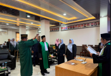 Zulfikri Resmi Dilantik sebagai Wakil Ketua Mahkamah Syar’iyah Sigli