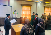 Zulham, S.T. Resmi Dilantik sebagai Kasubbag Kepegawaian dan Ortala Mahkamah Syar’iyah Sigli